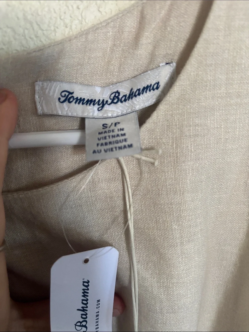 Tommy Bahama Beige and Black Tropical Floral Midi Dress